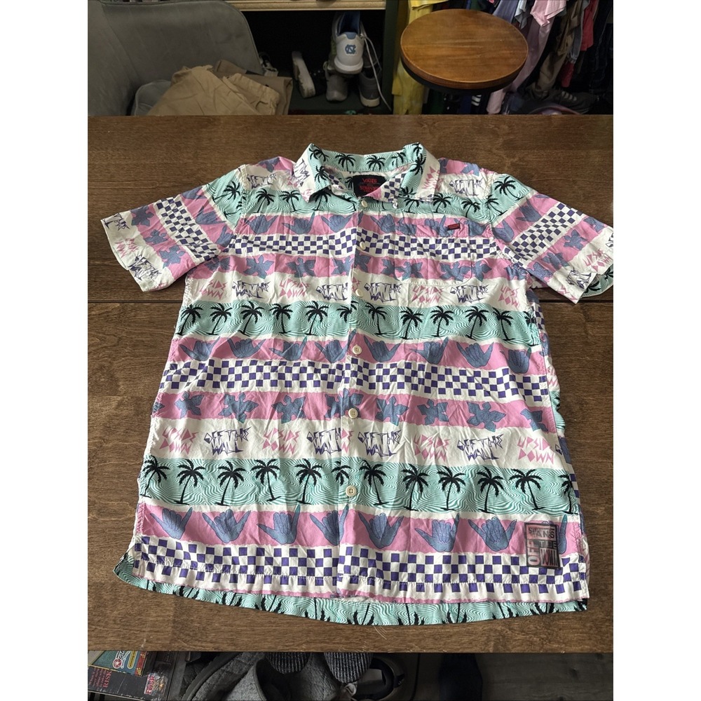 Vans Off The Wall Stranger Things Button Down Shirt Mens Large Multi Demogorgon
